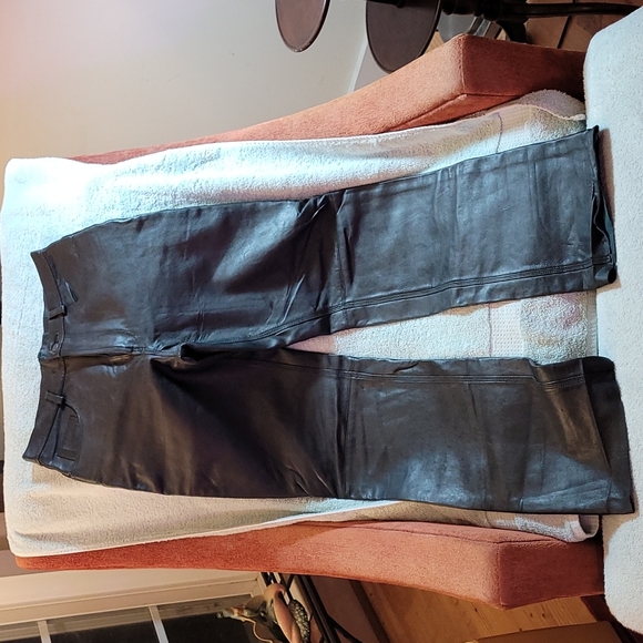 Pants - Black leather pants, looks like Melina from Artzia